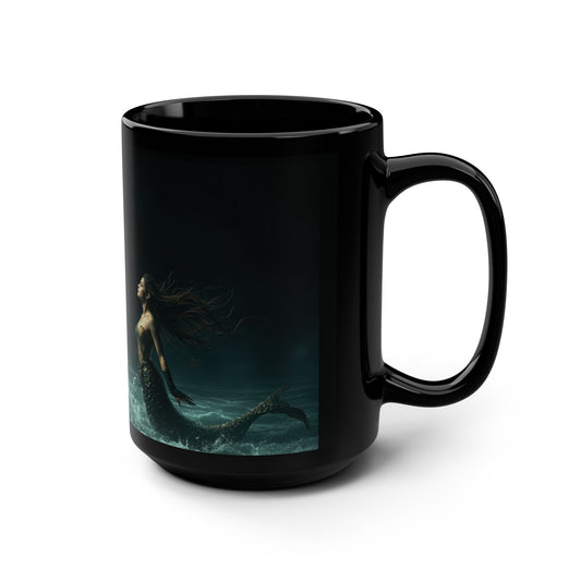 Fantasy-Themed 15oz Coffee Mug: Warrior & Mermaid 2