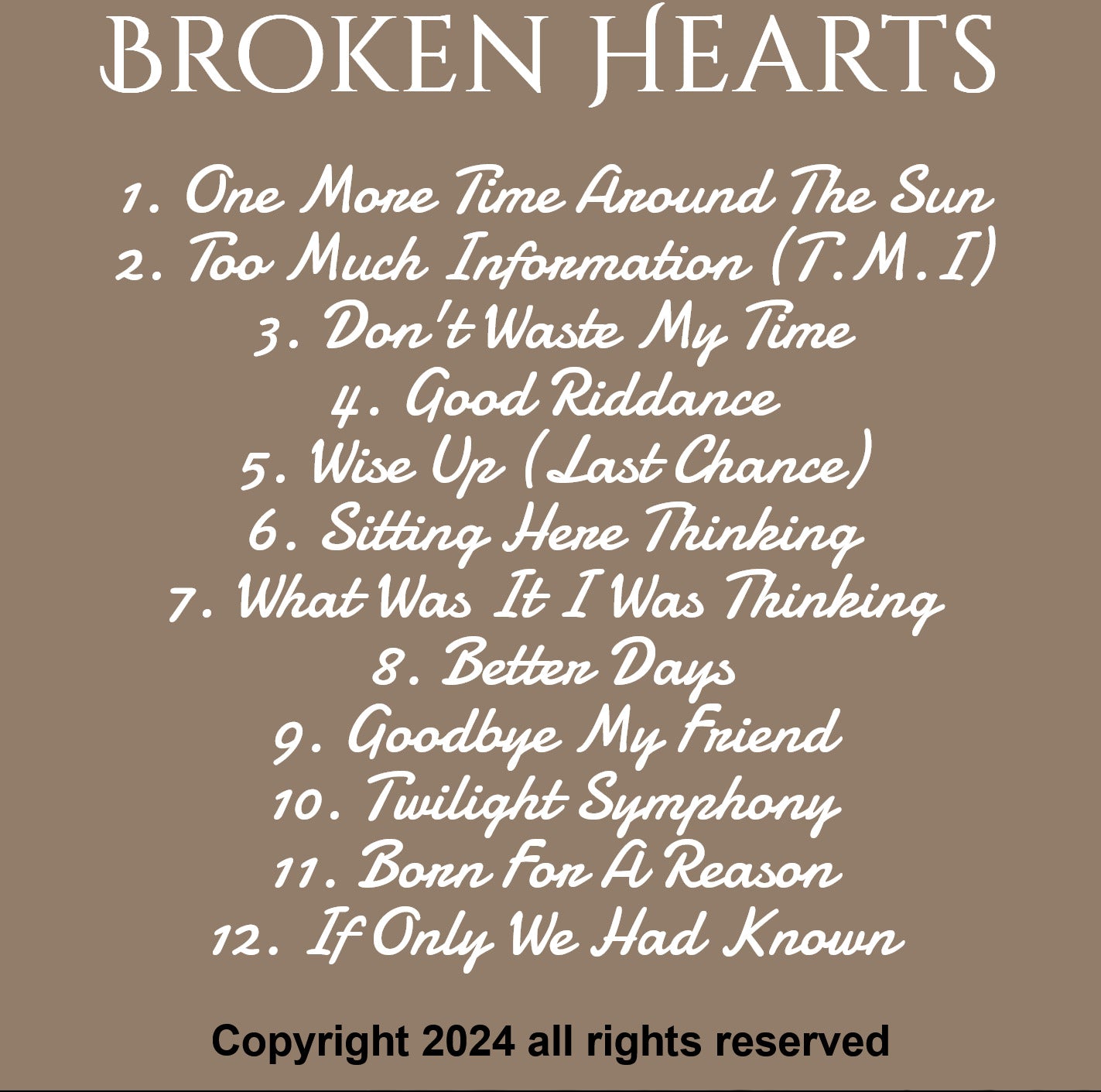 Broken Hearts - Music CD