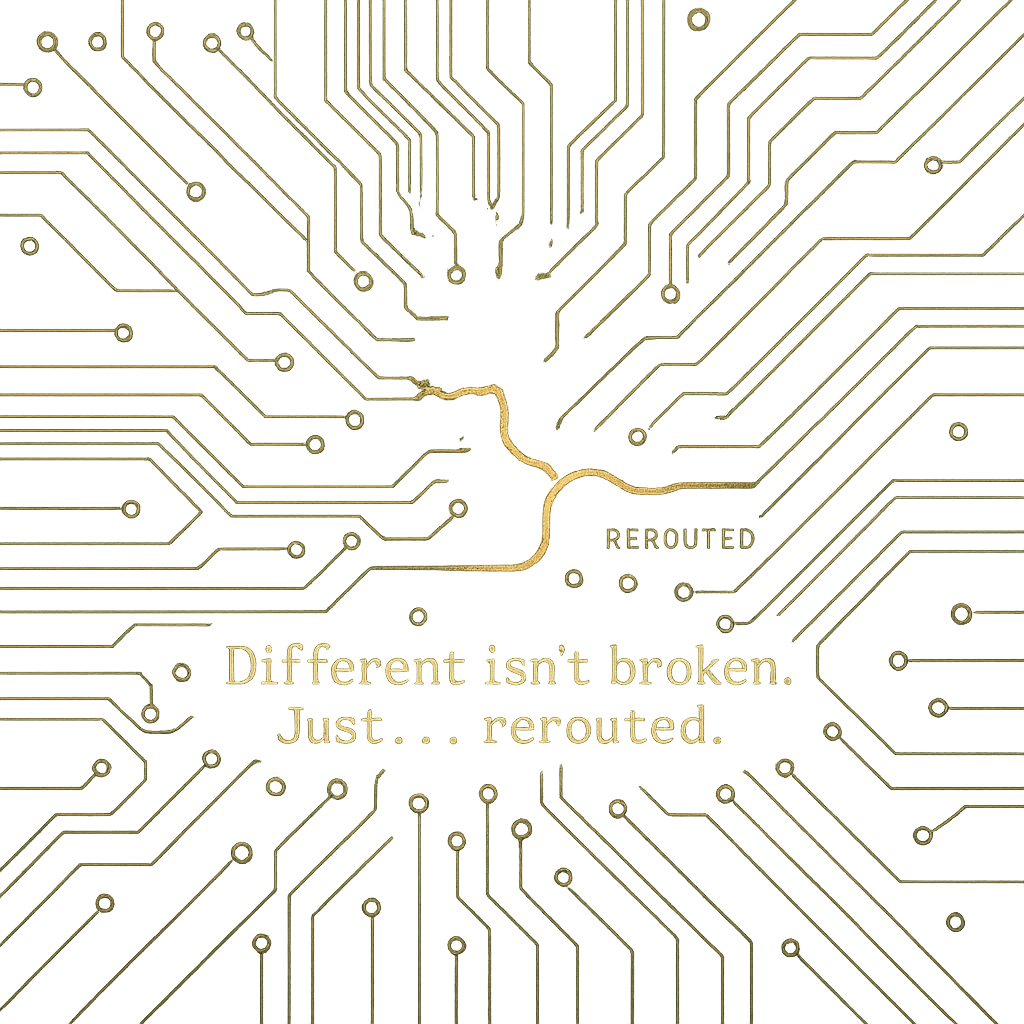 Unisex Heavy Blend™ Hooded Sweatshirt - Tech-Inspired Design | ‘Different Isn’t Broken’ Message | Perfect for Tech Lovers