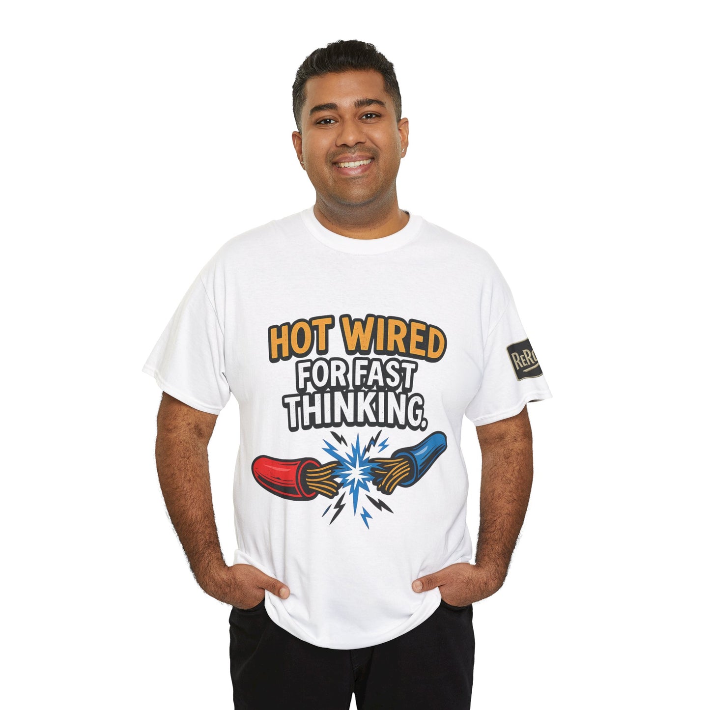 Hot Wired Unisex Heavy Cotton Tee - Fun Graphic T-Shirt for Fast Thinkers