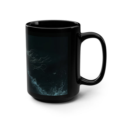 Fantasy-Themed 15oz Coffee Mug: Warrior & Mermaid